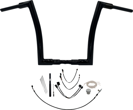 Fat Baggers, Inc. 1-1/2" EZ Install Flat Top Handlebar Kit 14" Black 619614-B