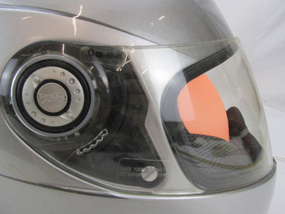 Shark Fusion Silver Full Face Motorcycle Helmet Extra Small XS 22-05