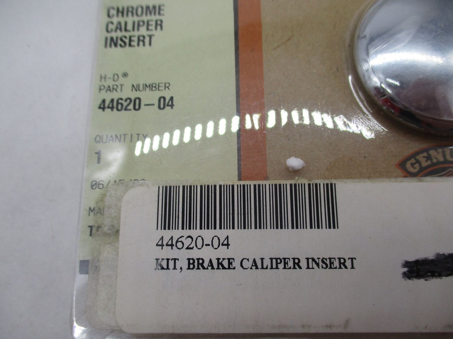 Harley Davidson Genuine NOS Sportster Chrome Brake Caliper Insert 44620-04