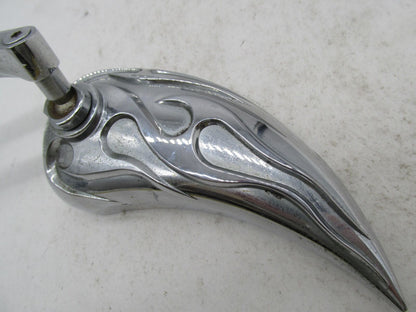 Pair of Universal Motorcycle Honda Harley Custom Chopper Flame Teardrop Mirrors