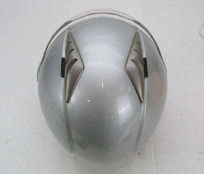BILT Silver Renegade Half Open Face Motorcycle Helmet Size Medium M ECE/22-05