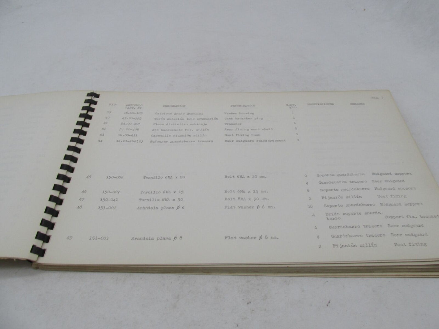 Bultaco Factory 1969 Sherpa S 100cc Motorcycle Catalog Parts List Book