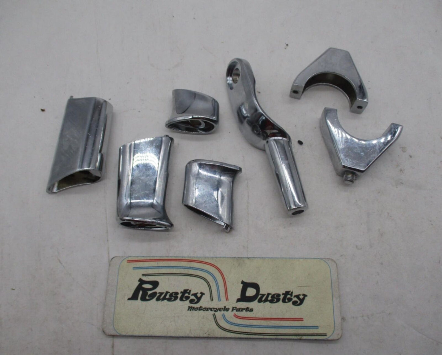 Mixed Lot of Harley Davidson Chrome Turn Signal Relocation Brackets Standoffs