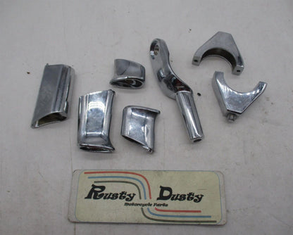 Mixed Lot of Harley Davidson Chrome Turn Signal Relocation Brackets Standoffs