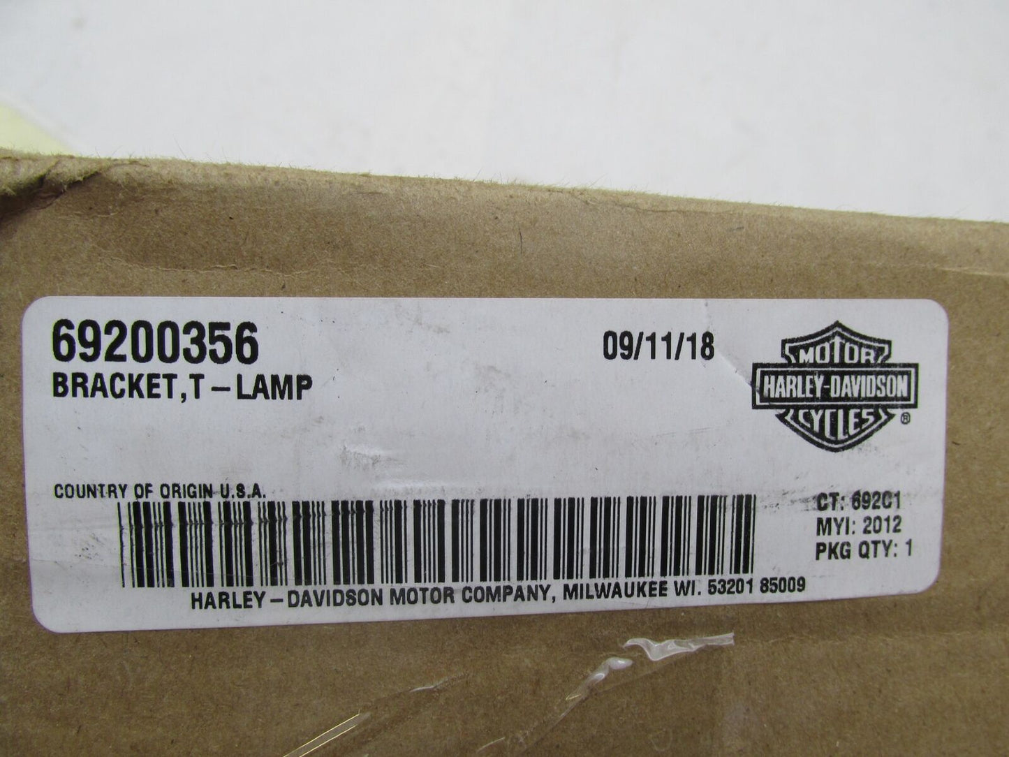 Harley Davidson Genuine NOS Softail T-Lamp Bracket 69200356