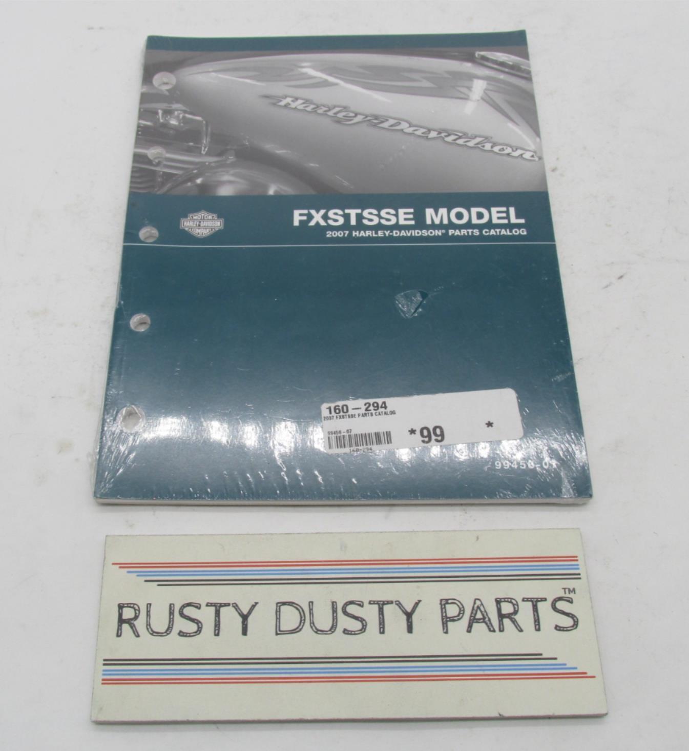 Harley-Davidson Official Factory 2007 FXSTSSE CVO Parts Catalog 99458-07