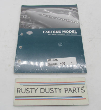 Harley-Davidson Official Factory 2007 FXSTSSE CVO Parts Catalog 99458-07