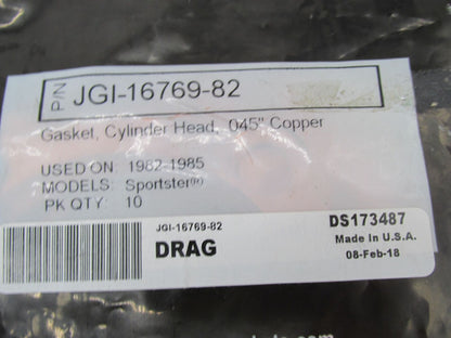 Lot of 8 Harley Davidson James Gaskets Copper Cylinder Head Gaskets JGI-16769-82