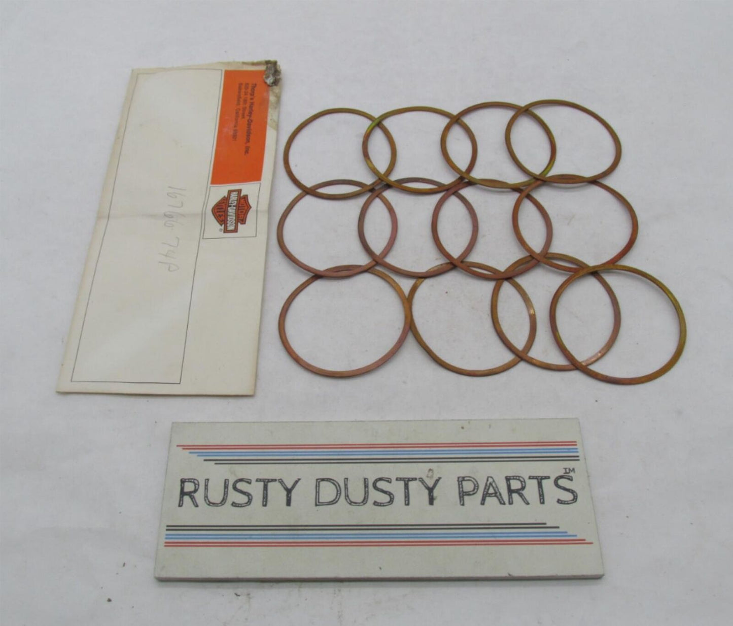 Lot of 12 Harley-Davidson Genuine NOS Aermacchi Cylinder Head Gaskets 16766-74P