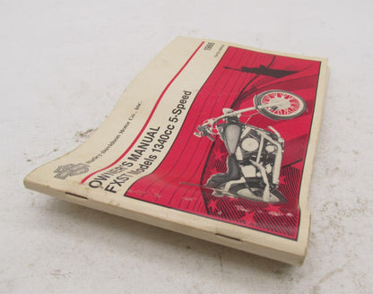 Harley-Davidson Official Factory 1986 5-Speed FXST Owner's Manual 99460-86