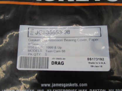 Lot of 2 Harley Davidson James Gaskets Bearing Cover Gaskets JGI-35653-98