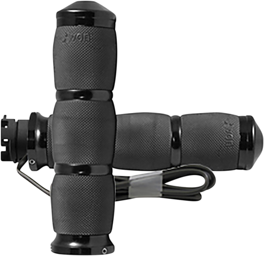 Avon Air Cushioned Heated Grips Anodized Black 3-Ring IN-S-AIR-90-A-H