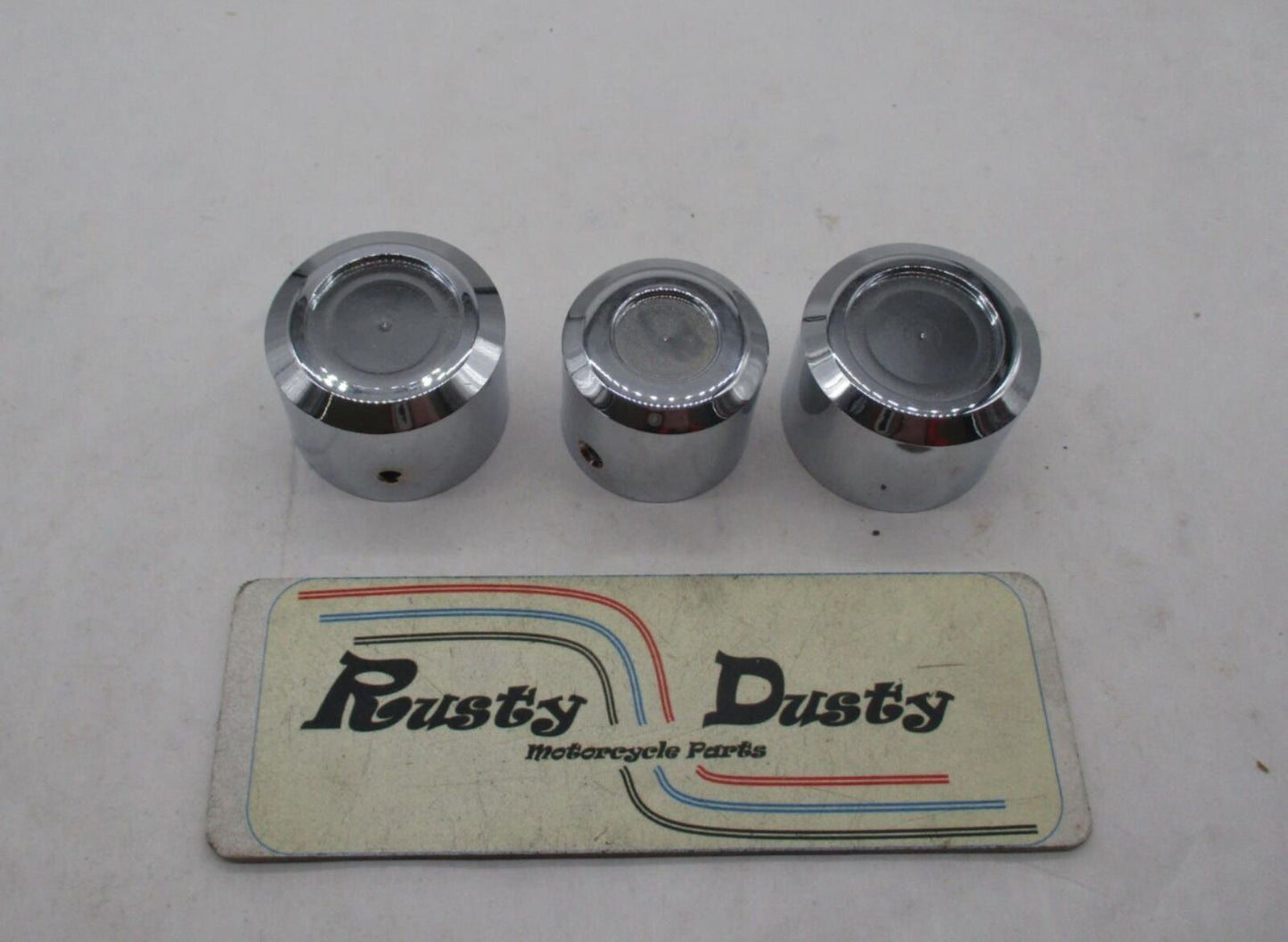 Mixed Lot of 3 Harley Davidson Smooth Chrome Axle Covers