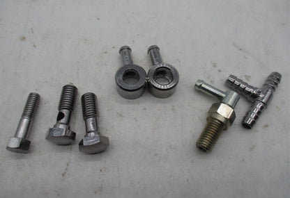 Mixed lot of Harley Motorcycle Brake Line Hardware Banjo Bolts T Junctions