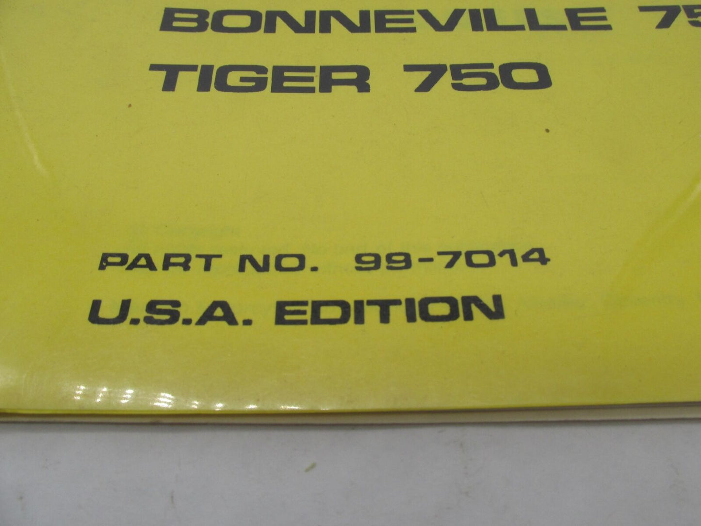 Triumph 1978 Bonneville Tiger 750 Owners Handbook 99-7014 Manual