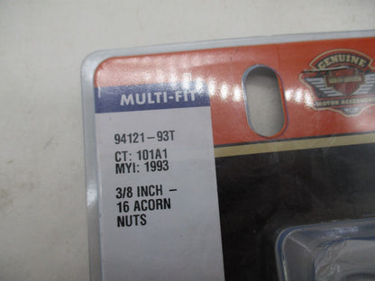 Pack of 3 Harley Davidson Genuine Multi Fit 3/8" 16 Acorn Nuts 94121-93T