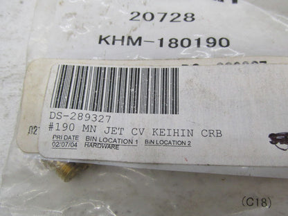 Pack of 5 Harley Davidson Keyster Keihin Carburetor #190 Main Jets 20728