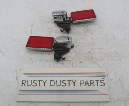 Pair of Stanley Red Reflectors with Bracket and Helmet Locks 0445