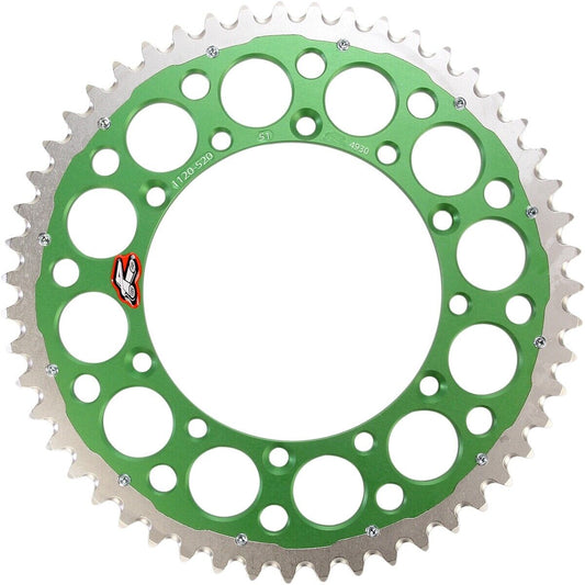 Renthal Twinring Heavy Duty Rear Sprocket 51T Green 112052051GPGN