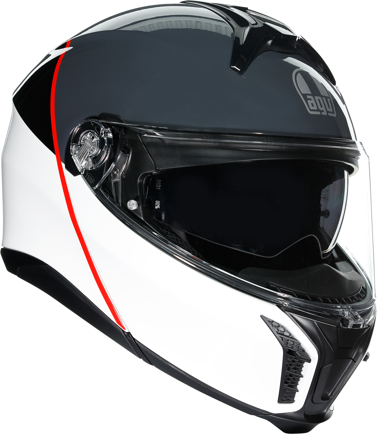 AGV Tourmodular Helmet Balance White/Gray/Red 2XL 211251F2OY00216