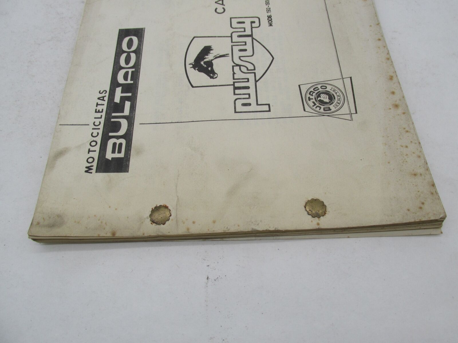 Bultaco Original Factory 1977 Pursang Parts Catalog List Book 192.32-P117