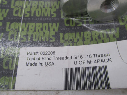 Harley Davidson Lowbrow Customs Tophat Bungs Blind Threaded 5/16"-18 002208