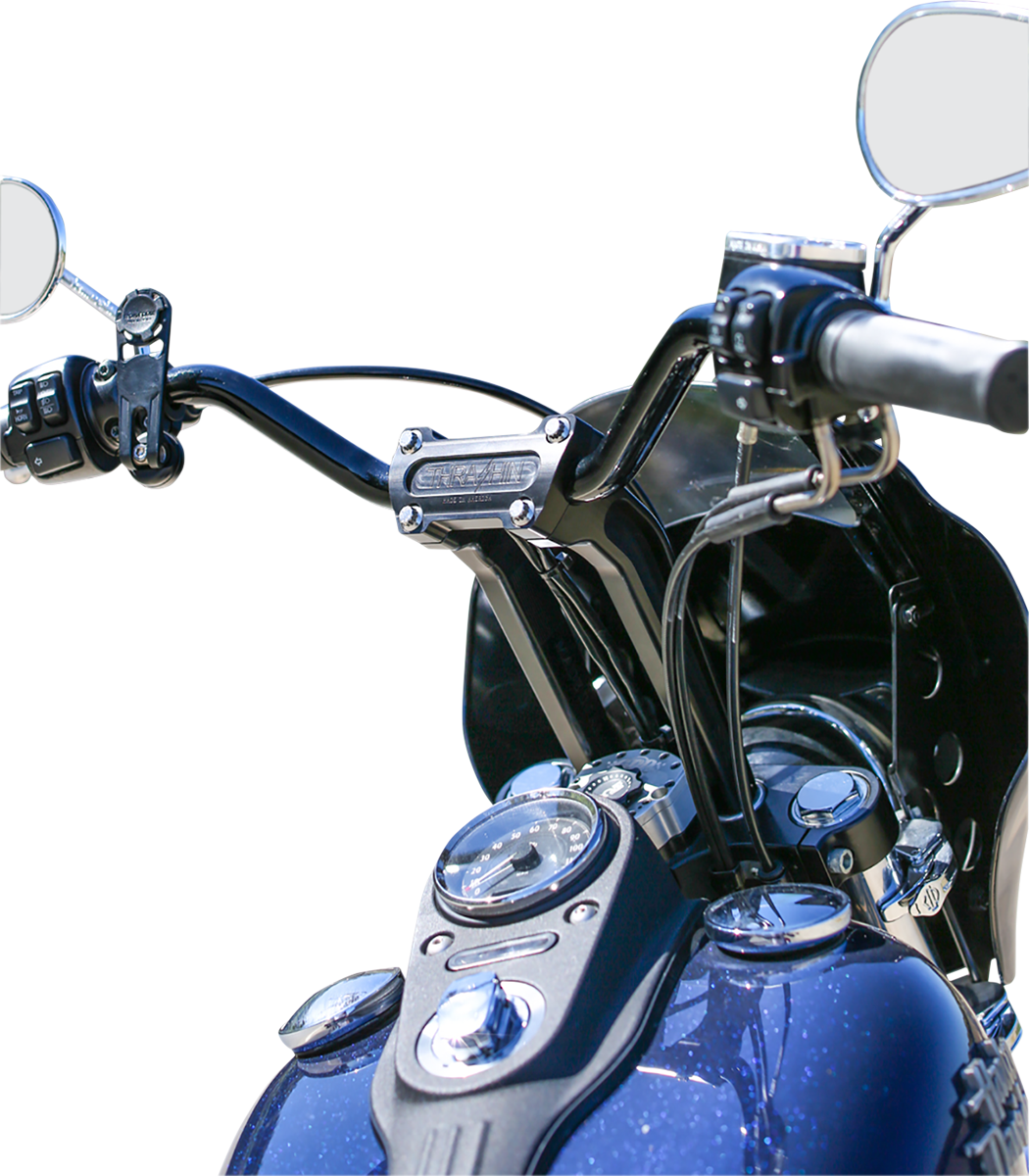 THRASHIN SUPPLY CO. Handlebar Risers 9-1/2" Rise Black TSC-9525-1