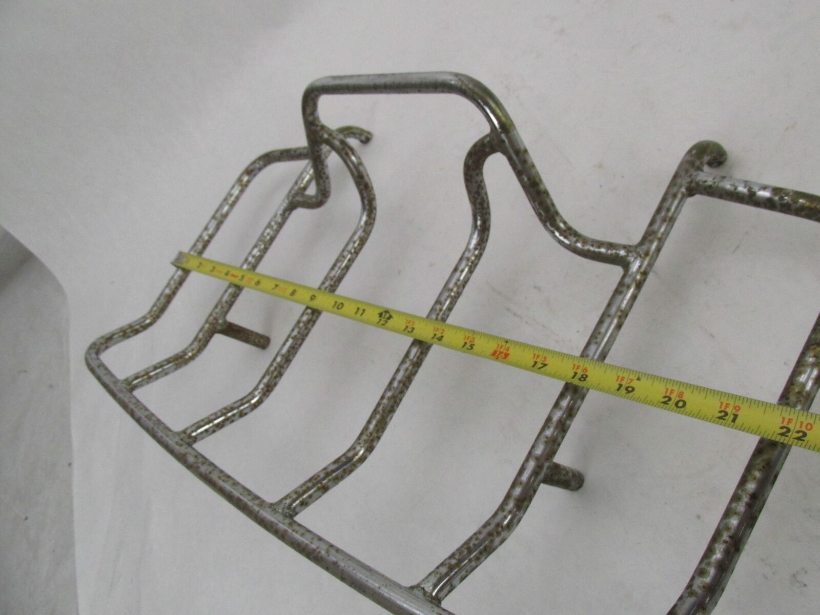 Used Motorcycle Chrome Patina Luggage Rack 22" x 12"
