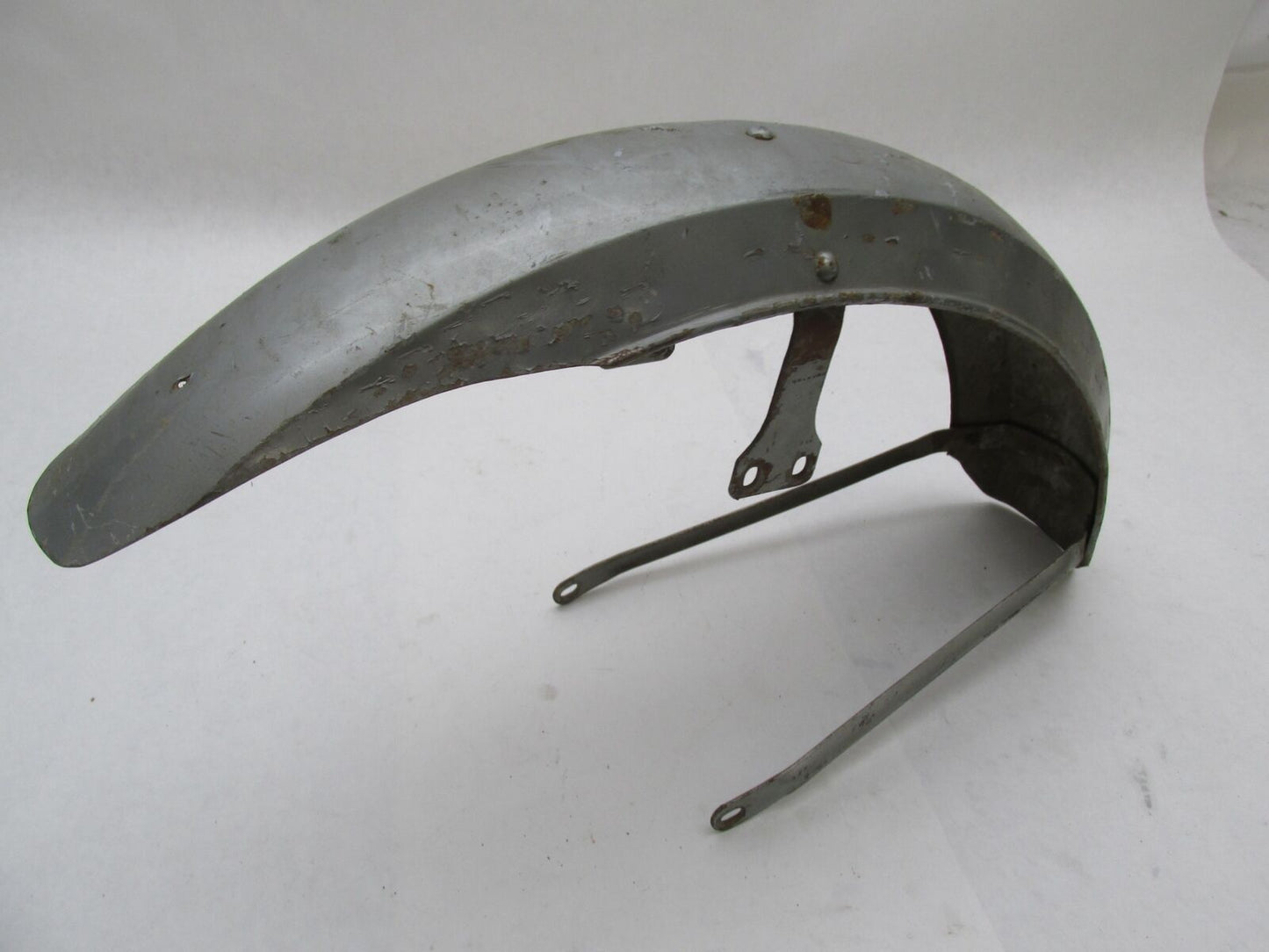 Vintage 4.5" Wide Metal Gray Front Fender Chopper Bobber Triumph BSA Harley