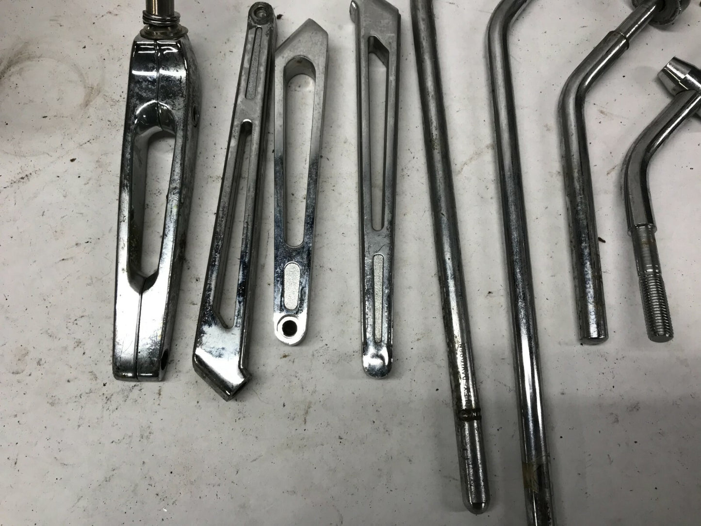 Mixed Lot Harley Davidson Mirrors Stems Chrome Slotted Custom
