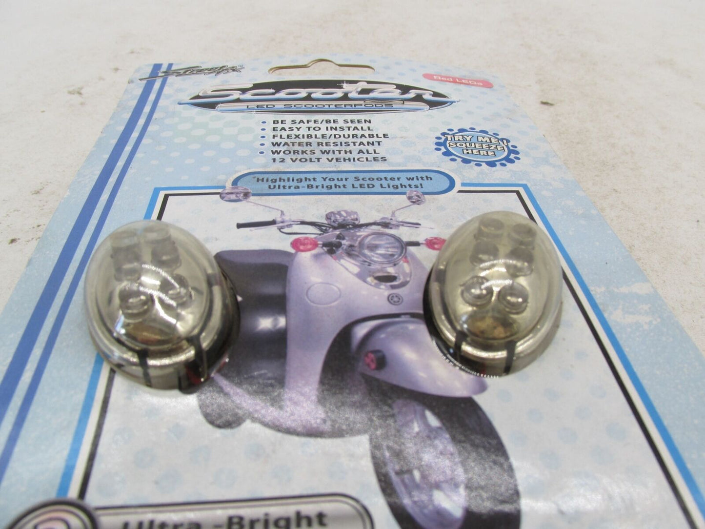 Set of 2 Street FX Scooter Mini Red LED Light Pods