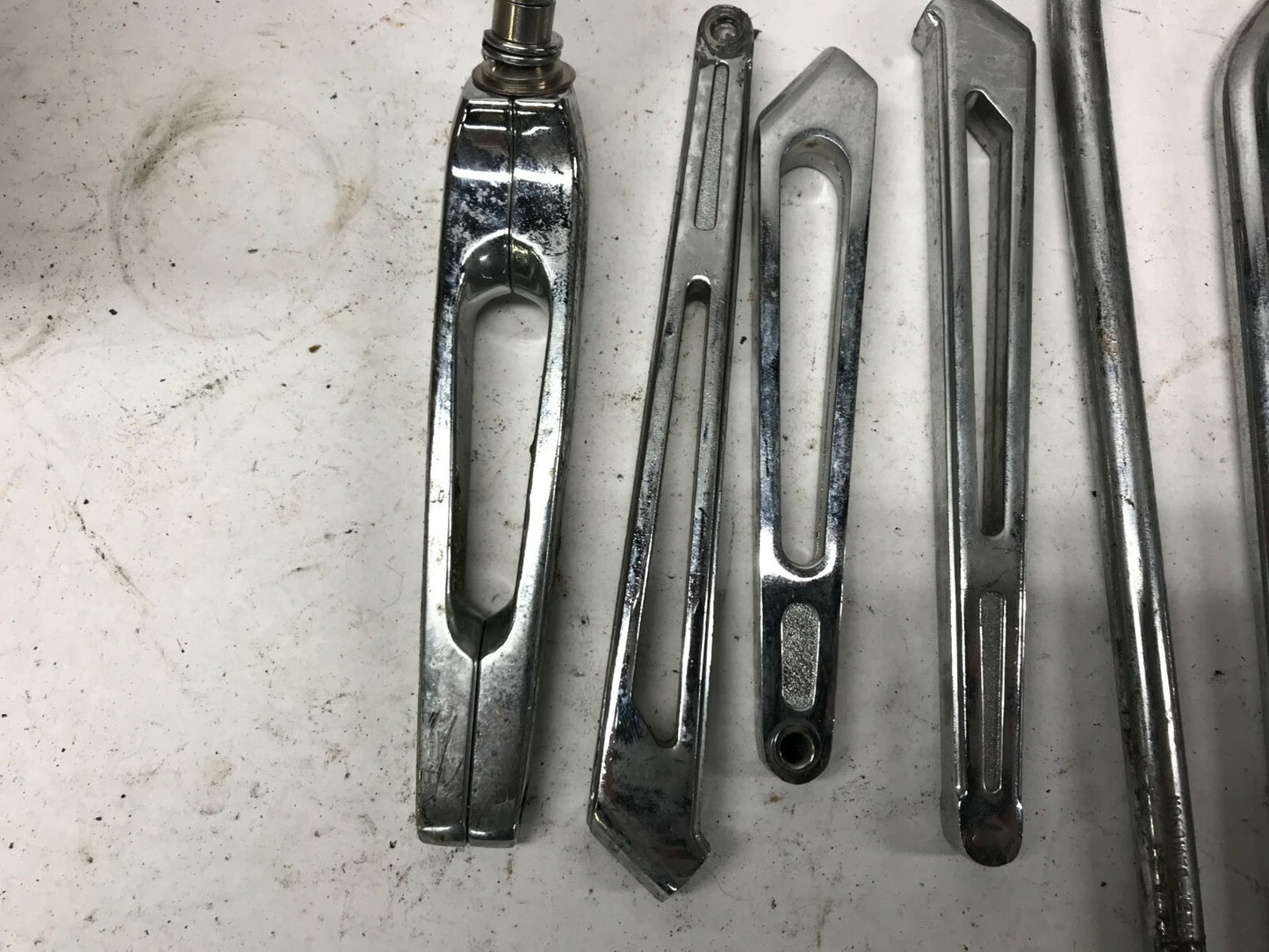 Mixed Lot Harley Davidson Mirrors Stems Chrome Slotted Custom