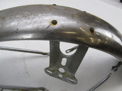 Vintage Patina Chrome 4.5" Wide Front Fender Triumph BSA Norton Ducati Guzzi