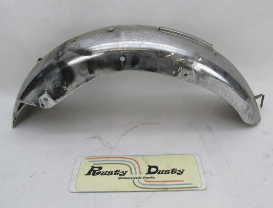 Vintage Patina Motorcycle Chrome 6" Wide Rear Fender Honda Triumph Harley