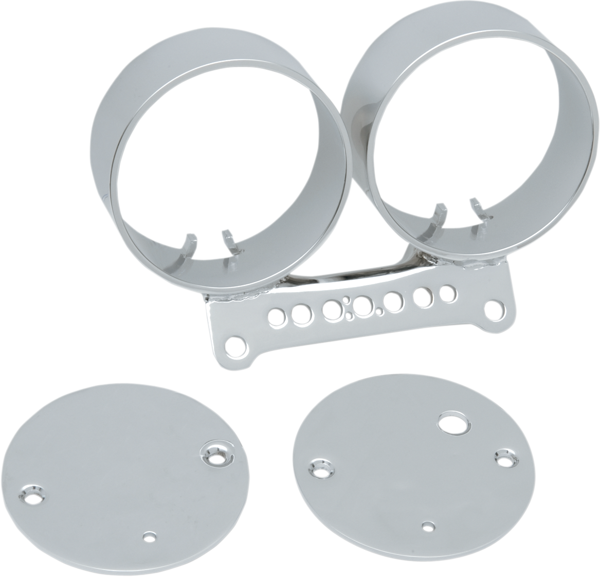 Drag Specialties Gauge Bracket Dual - Chrome 2210-0198
