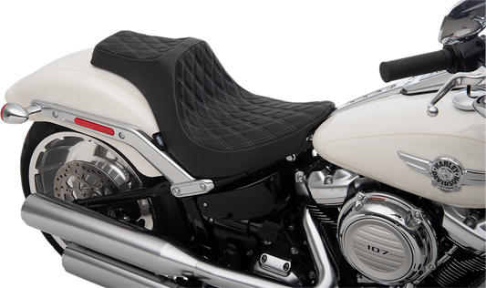 Drag Specialties Predator III Seats Black Silver 0802-1189