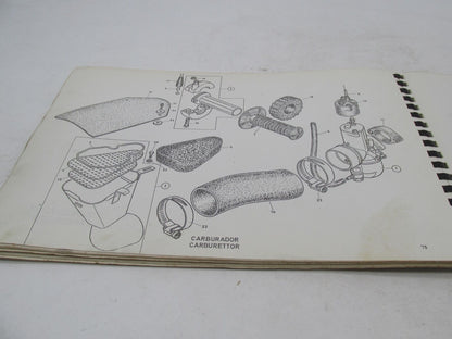 Bultaco Factory 1972 Matador Mk4 Motorcycle Catalog Parts List Book 75.32-117