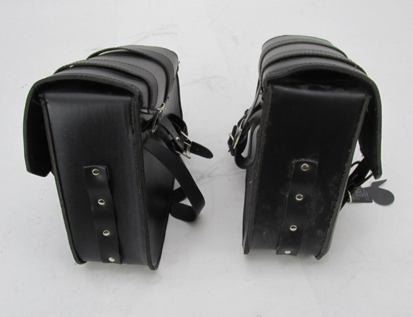Pair of Synthetic Leather Universal Motorcycle Saddlebags Harley Honda Yamaha