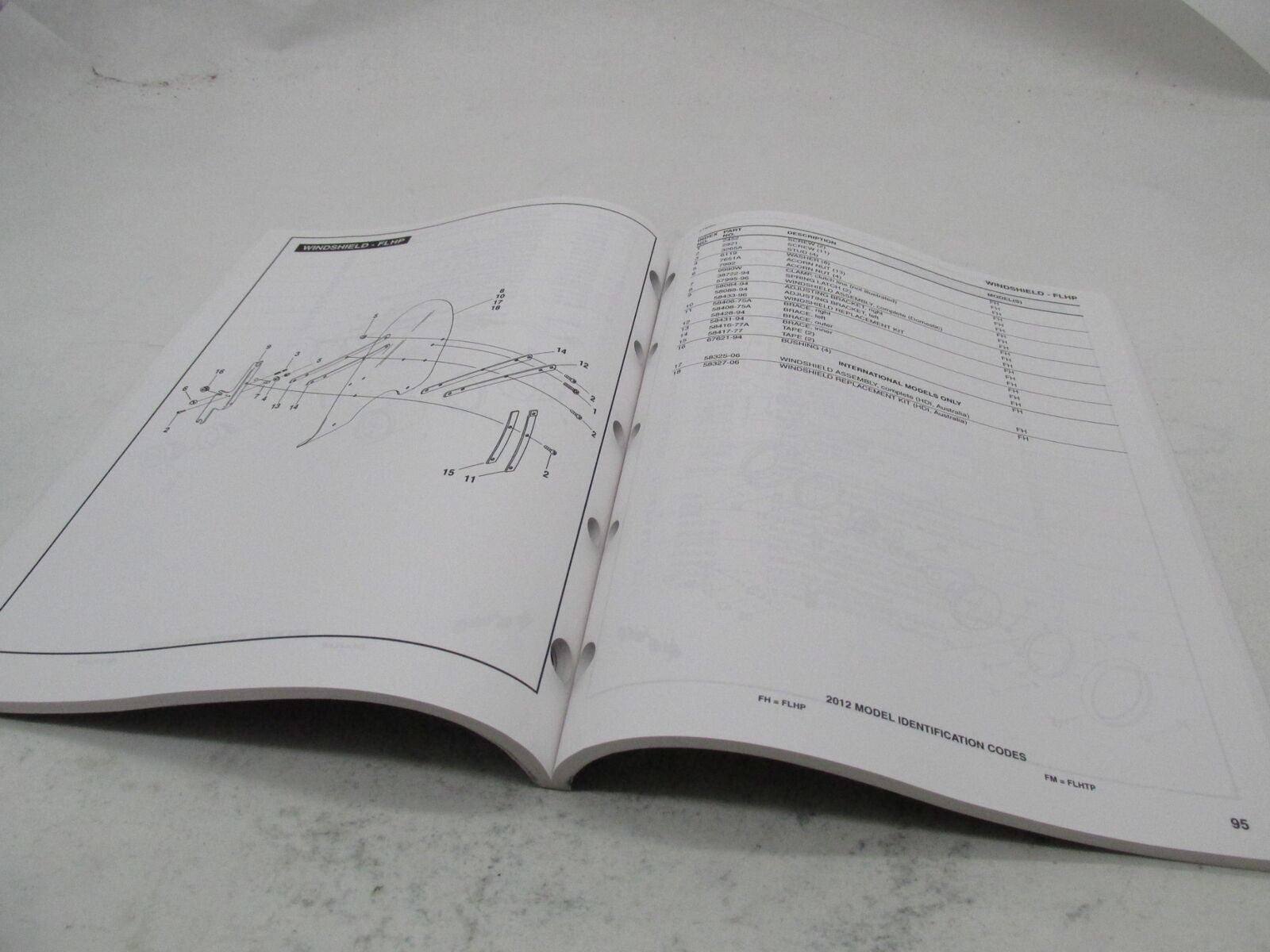 Harley-Davidson Official Factory 2012 Police Models Parts Catalog 99545-12