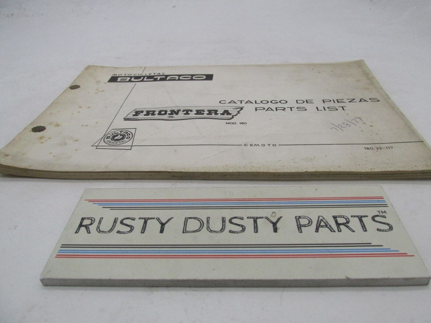 Bultaco Original Factory Frontera 180 Catalog Parts List 180.32-117