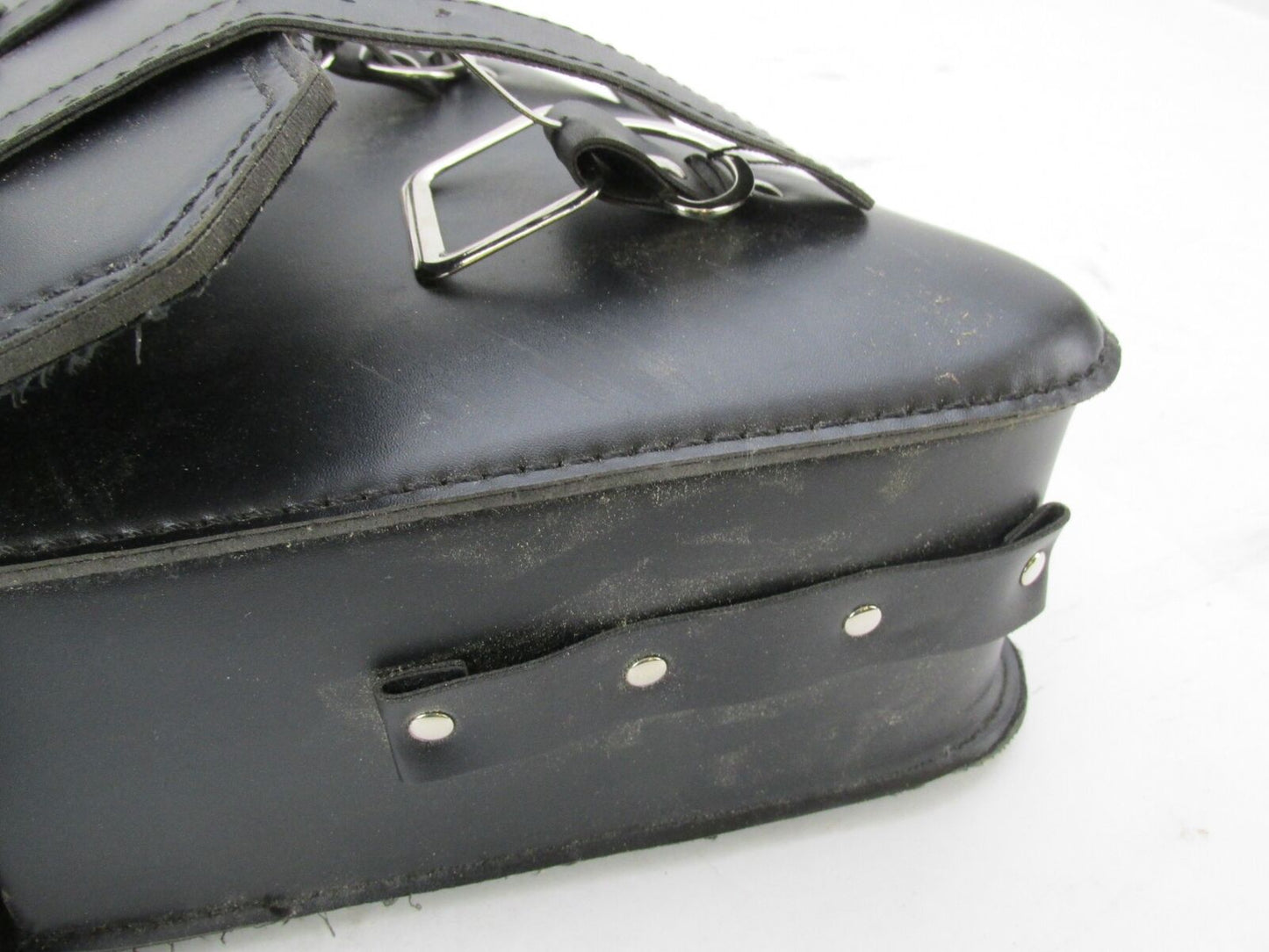 Pair of Synthetic Leather Universal Motorcycle Saddlebags Harley Honda Yamaha