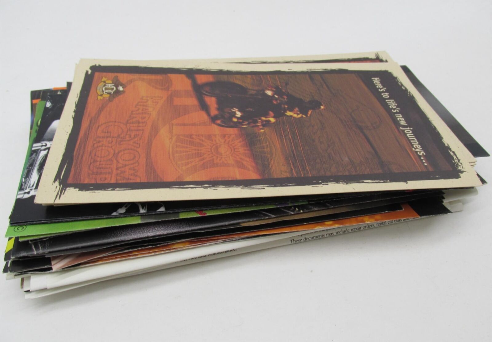 Huge Mixed Lot of Harley-Davidson Warranty AMA Credit Card Literature