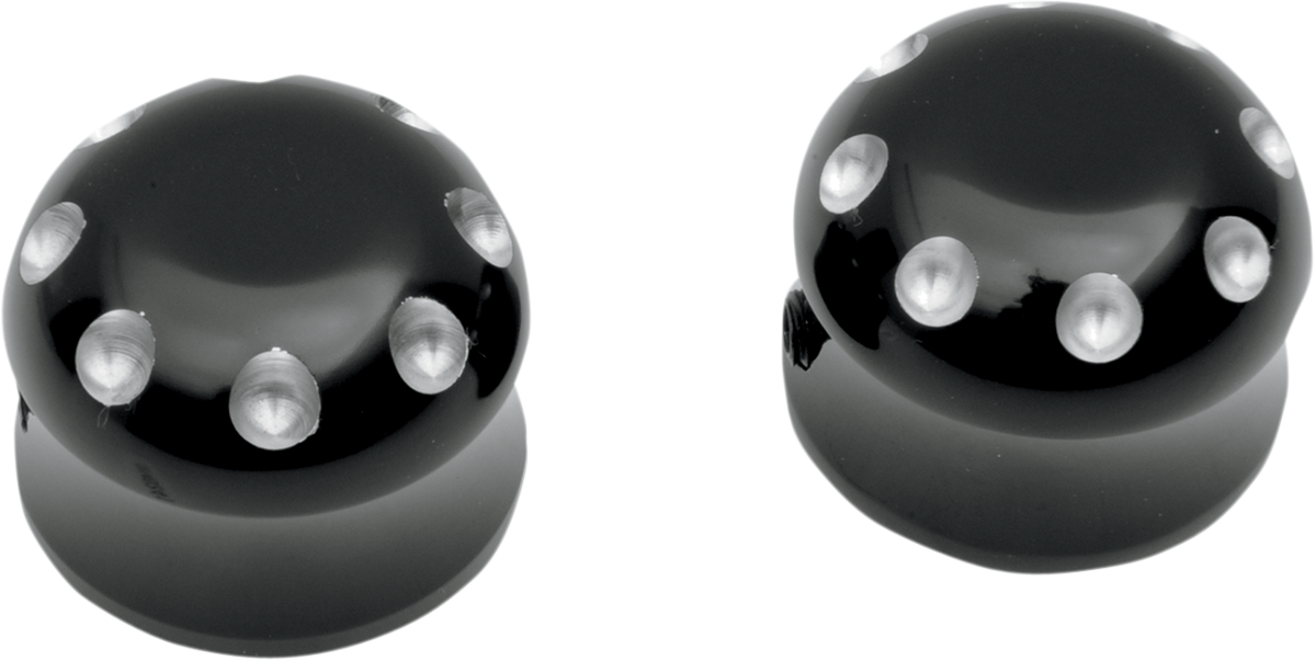 Covingtons Axle Caps Gloss Black Powdercoat - Front C0011-B