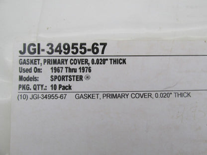 Lot of 9 Harley Sportster 1967 to 1976 Primary Cover Thick Gaskets JGI-34955-67