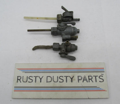 Mixed Lot of 3 Vintage British Triumph BSA BMW Motorcycle Fuel Petcocks Valves