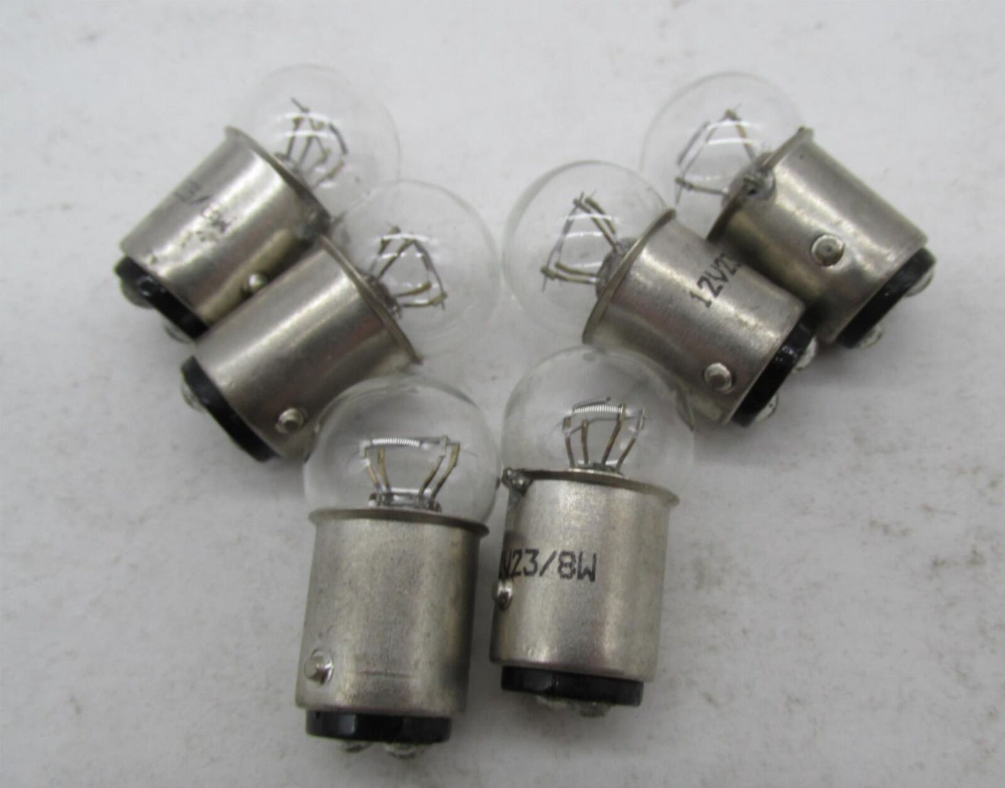 Lot of 6 Bike Master G18.5 12V23/8W Clear Marker Light Bulbs 268047