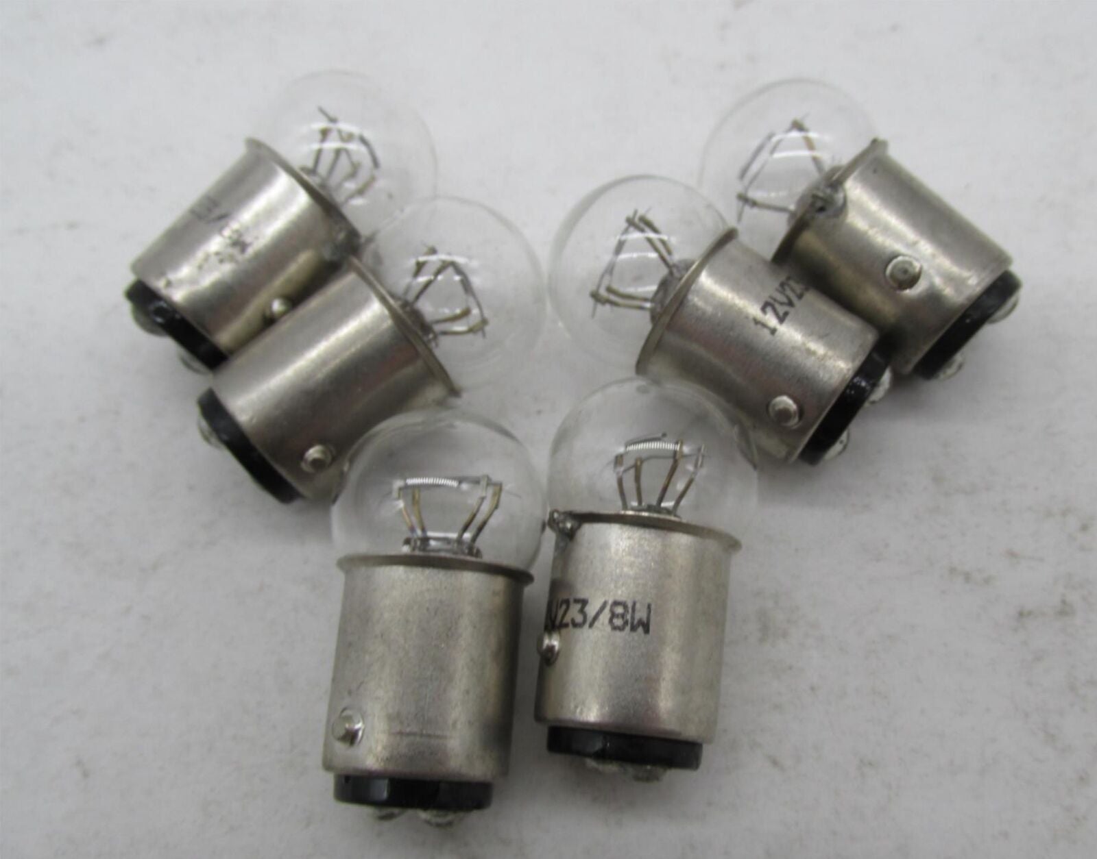 Lot of 6 Bike Master G18.5 12V23/8W Clear Marker Light Bulbs 268047
