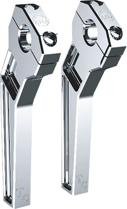 Todd's Cycle 1" Clamping Pullback Riser 8" Rise Chrome TD-R12-08