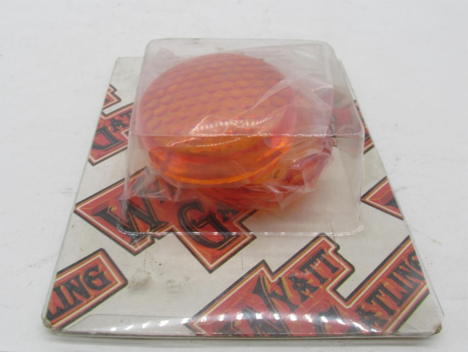 Set of 2 Harley Wyatt Gatling Bullet Turn Signal Amber Honey Comb Lenses 33-3062