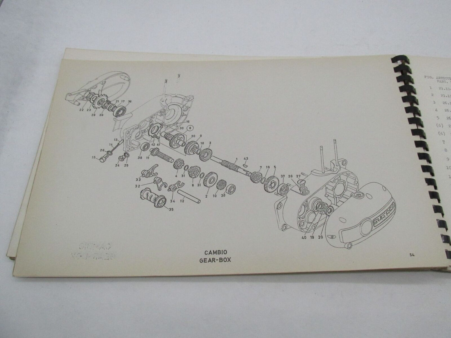 Bultaco Original Factory 1969 Lobito Mk3 Parts Catalog List Book 54.32-117